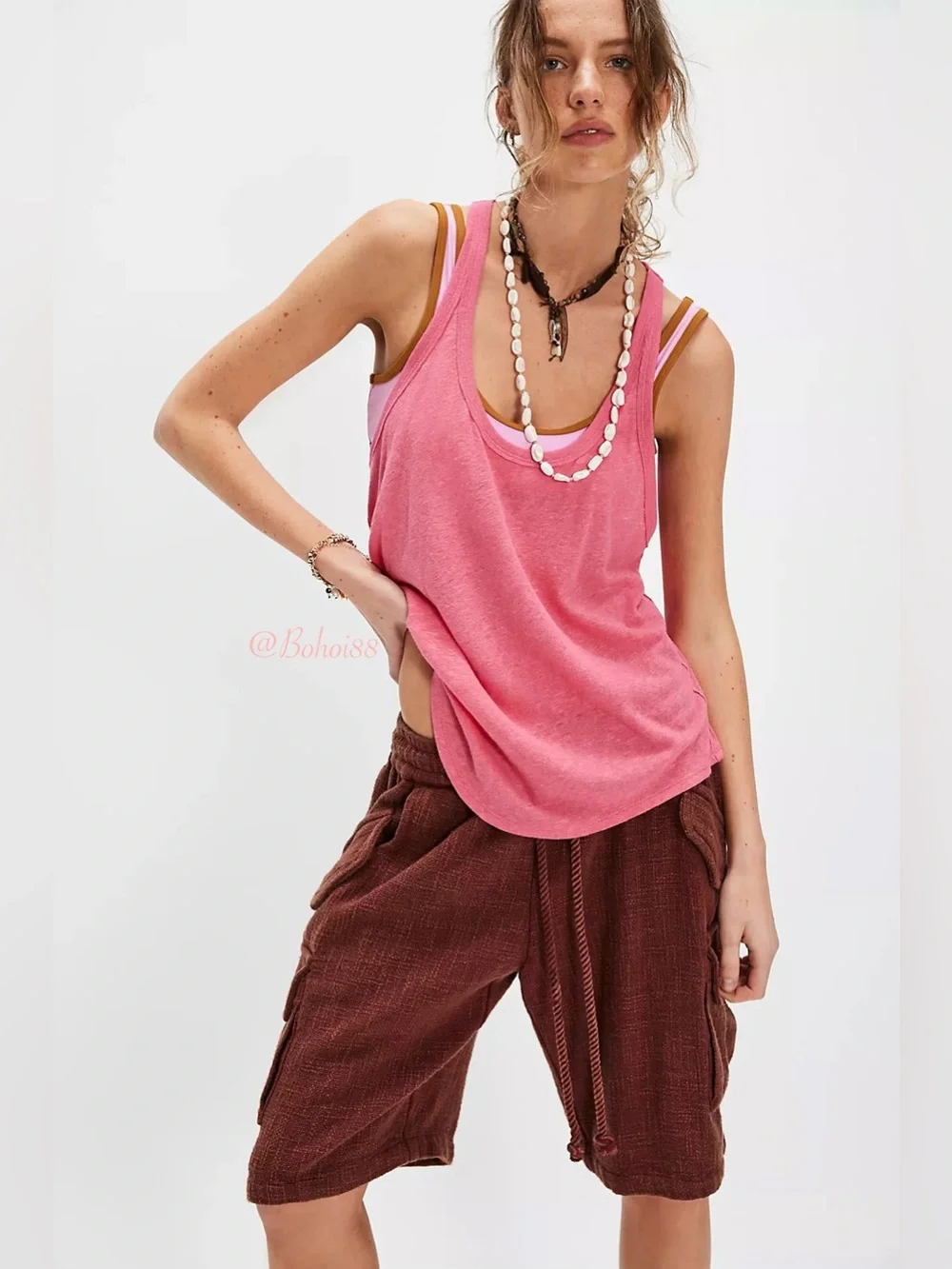 NWT Free People We The Free Oceanside Ribbed Racerback Tank Top